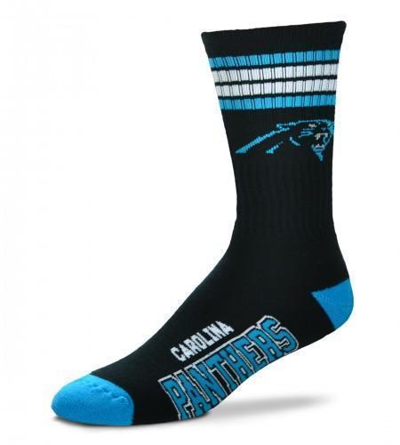 For Bare Feet - Carolina Panthers NFL Crew Socks | Men's - Knock Your Socks Off