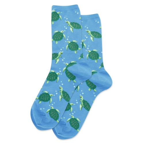 HOT SOX - Sea Turtles Crew Socks | Women's - Knock Your Socks Off