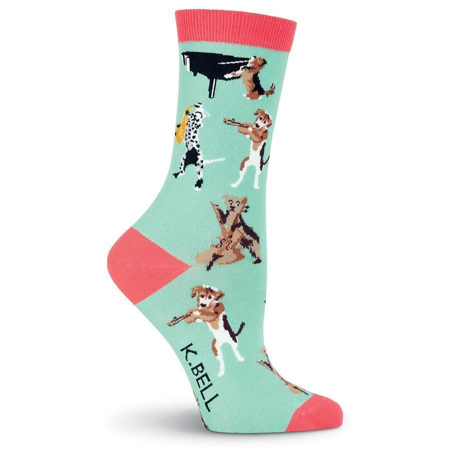 K. Bell - Musical Dogs Crew Socks | Women's - Knock Your Socks Off